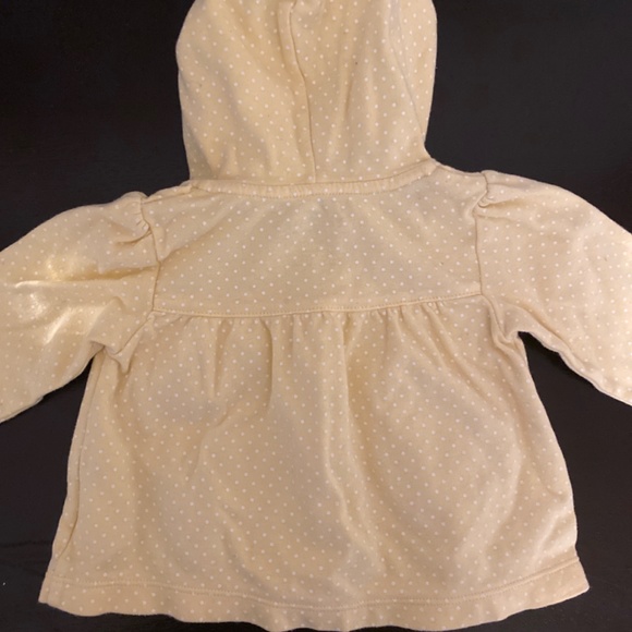 6-9m girls Beatrix Potter / Peter Rabbit yellow polka dot cardigan - Picture 4 of 4